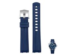 pour Omega Seamaster 300 Univers 007 Curbe End Fluore Rubber Silicone Watch Band 20 mm 22m Montre Strap Soft Men Remplacement Full of Stars