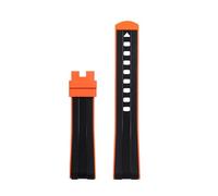 Pour Omega Seamaster 300 Univers 007 Curbe End Fluored Fluory Rubber Silicone Watch Band 20 mm Sogle