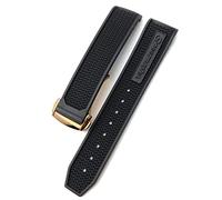 Pour Omega Speedmaster Bracelet de montre en acier inoxydable Boucle 20 mm 21 mm 22 mm Bande d'observation en caoutchouc silicone (couleur : noir rouge argent, taille : 20 mm), 21mm