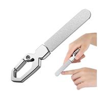Pour ongles en métal - Résistant aux ongles épais - Double face en acier inoxydable pour hommes, femmes et voyages, plusieurs utilisations