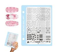pour ongles - Pour manucure Press Art - Kit de stamping pour ongles, pour studio, fête, préparation, mariage, exercice, maison, salon de beauté et débutants