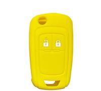 pour Opel pour Corsa D pour Adam pour Karl pour Astra J pour Zafira C pour Insignia pour Mokka Etui Clés De Voiture en Silicone À 2 Boutons Coque Clé Voiture(Jaune)