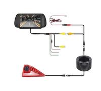 pour Opel pour Movano 2010-2016 Écran D'affichage Rétroviseur Voiture 7 Pouces avec Caméra Feu Stop Voiture Caméras De Recul(with Bracket 12 V)