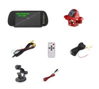 pour Opel pour Vauxhall pour Vivaro 3ème Feu Stop Caméra Recul AHD 1080P avec Kit Moniteur Miroir 7 Pouces Caméra De Recul Voiture(Suction Cup Mount)