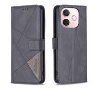 Pour Oppo A5 Pro 5G Housse de protection de style portefeuille d'affaires de haute qualité - Noir