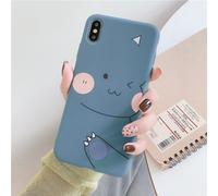 Pour OPPO F9/F11/A3/A5/A3S/A59/A57/A7X/A83/A9/K1/K3/Realme X Soft TPU Handy Case Shell Cartoon Back Cover bleu