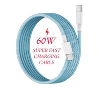 Pour OPPO Find X8-X5-Pro Lite, Reno 14 / 13-13f-13fs / 12f-12fs-12 / 11-10-8T Pro, A5 5G / a5 Pro / A80 / A60, Pad 3 Chargeur Rapide 60 W USB-C vers C Câble 1 m (Câble USB C vers USB C) (BLU) UE)