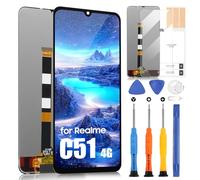 pour OPPO Realme C51 4G LCD Affichage, pour Realme C51 RMX3830 LCD Écran Tactile Numériseur Assemblage Remplacement avec Kit d'Outils de Réparation
