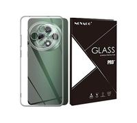 NOVAGO Compatible avec Oppo Reno12 F 4G/Reno12 F 5G/Reno12 FS 4G/Reno12 FS 5G -Pack Complet- Coque Résistante Transparente + 2 Films Protection écran Verre trempé