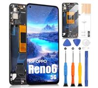 pour Oppo Reno6 5G LCD Affichage, pour Oppo Reno 6 5G PEQM00 CPH2251 LCD Écran Tactile Digitazer Full Assembly Remplacement Écran avec Réparation Kit (Noir)
