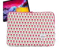 pour ordinateur portable-étui de transport de tablette, étui de protection pour ordinateur portable souple, organisateur multifonctionnel de 14 pouces | FAIBLE CURAL FLORAL POUR GIURLI JURMI de p