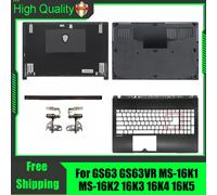 Pour ordinateur portable MSI GS63 GS63VR MS-16K1 MS-16K2 MS-16K3 MS-16K4 MS-16K5 : Couvercle arrière, coque supérieure, repose-poignets, coque inférieure, charnière A D Cover