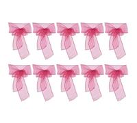 Pour Organza, 10pcs Sash Sash, Exquis Bows, pour la décoration de banquet de fête de mariage (Rose)
