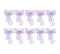 Pour Organza, 10pcs Sash Sash, Exquis Bows, pour la décoration de banquet de fête de mariage (Violet léger)