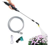 pour | Outil de pulvérisation de jardin rechargeable avec tuyau de 2 m, pulvérisateur antidérapant de lavage de voiture avec poignée, kit d'arrosage à batterie pour pelouse, patio Adopte un