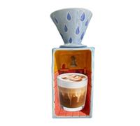 Pour Over Coffee Dripper - Reusable Portable Filter, Standard Size with Micro-Mesh, Food Grade Stainless Steel, Clean Cone Design, Compact Brewing Tool for Home Kitchen Office