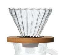 Pour Over Coffee Dripper, V 60 Coffee Dripper, Hand Brewed Coffee Filter Cup, Single Cup Pour Over Funnel, Clear Glass Coffee Cone With Stand, Coffee Filter Cup for Coffee Lovers