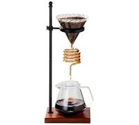 Pour Over Coffee Maker Set, Coil Coffee Dripper, with Stand & Base, 600ml Heat-Resistant Server, for Home, Office and Outdoors(B)