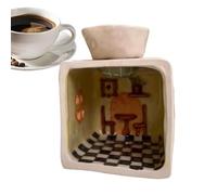 Pour Over Filter, Funny Coffee Cup, Kitchen Accessory with Portable Build, Travel Fixture with Reusable Details, 5.9X3.93X3.93 inch Household Equipment, Outdoor Organizer for Home Office Apartment