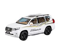 pour Overbearing Prado SUV Alliage Voiture Modèle Porte Simulation Métal Souvenir 1 18(White)