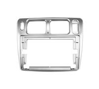 pour Pajero TR4 IO 1998-2007 pour Liebao pour Feiteng 2009-2013 Cadre Fascia Android GPS MP5 Lecteur Stéréo 2 Tête Din Fascia du Panneau Radio(Argent)