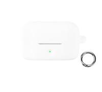 pour Panasonic RB-C10, étui de Protection en Silicone pour écouteurs, Coque Antichoc avec Boucle pour Mousqueton，Blanc
