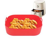 Pour panier de friteuse à air, feuilles en silicone avec drainage 3D | Pièces de rechange pour friteuse sans, pour four, micro-ondes, pizza, légumes, gâteaux, snacks et utilisation quotidienne