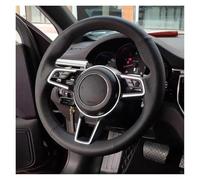 pour Parsche pour Cayenne S pour Cayenne Base E-Hybrid S pour Macan 918 Spyder pour 718 pour Boxster pour Cayman GT4 Volant 911 Antidérapant Couvre Volant(Black Leather)