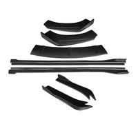 Pour Passat CC 2009-2012 Kit De Séparateurs De Pare-chocs Avant, Becquet Jupes Latérales Extensions Angle D'enroulement Arrière Décoration Extérieure(Matte Black)