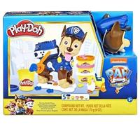 pour Pat Patrouille - Figurine Chase Sac a Dos serpentin - avec Moule galinetta, 5 Pots Pate a Modeler - pour Play-doh - Set creatif avec Carte