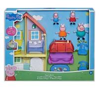 pour Peppa Cochon : la Maison Aventure + 4 Figurines + Voiture + 6 Accessoires - Set Jouet Enfant Peppa Le Cochon + 1 Carte Tigre