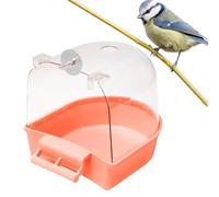 pour perroquet, bain d'oiseaux transparent pour cage Bol de boîte de douche | Cage Bol de tube de bain pour douche à oiseaux en cage, pour perruche, calopsitte, conure, canari, per