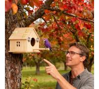 Pour perroquets en bois - Maison pour perroquets faite à la main | Abri d'élevage | Volière de jardin extérieur Habitat | Petits chants domestiques cacatiels