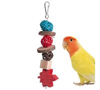 pour perroquets pour grands oiseaux dressage cage décoration | Jouets pour perroquets - Puzzle de recherche de nourriture en bois naturel - Clochette - Pour petits et moyens - grands