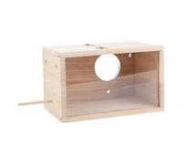 pour perruche pour cage, boîte de nidification pour perruches, pour cônes - Abri à calopsitte en bois au design visible pour cage, maison à oiseaux transparente, cassette
