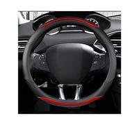 FIXCOR pour Peugeot 2008 2013-2018 Année Couverture De Volant De Voiture en Fiber De Carbone + Cuir PU Auto Accessoires Intérieur Couverture De Volant (Color : 3)