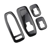 Pour Peugeot 2008 208 2014-2019 Fenêtres Lève-vitre Panneau Couverture Garniture Porte Lève-vitre Bouton Interrupteur Autocollant IENQBVL(Carbon Fiber Pattern)