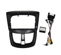 pour Peugeot 207 2006-2012 Cadre Et Façade D'autoradio 9 Pouces 2DIN avec Lecteur MP5 Android PYPFQUMQGR(Frame Cable Canbus)