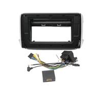 pour Peugeot 208 2008 2014 2015 2016 2017 2018 10 Pouces Cadre Voiture Adaptateur Façade Boîte Canbus Décodeur Tableau Bord Panneau Montage Kit POMPOMPUR(Frame Cable)