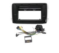 pour Peugeot 208 2008-2017 Façade D'autoradio 10,1 Pouces Android MP5 Stéréo 2 DIN avec Cadre D'installation pour Tableau De Bord POMPOMPUR(with Cable)