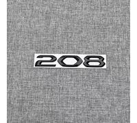 pour Peugeot 208 2019 2020 2021 2022 2023 Embleme Logo Coffre Arrière,Noir 3D Lion Lettres Numéros Insigne Autocollant Stickers Badge Métal ABS Rechange Styling Voiture Accessoires