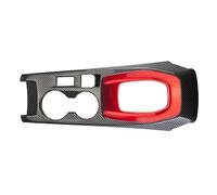 Pour Peugeot 208 2020-2025 ABS Couleur Carbone Rouge Automatique Avec Pommeau Version Cache-cadre De Levier De Vitesses YIJIAVSX(Carbon red 2 pieces)