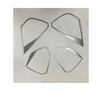 Pour Peugeot 3008 5008 GT 2017-2023 Intérieur Porte Latérale Haut-Parleur Stéréo Audio Haut-Parleur Décor Cadre Couverture Garniture Voiture FIXCOR(Argent)