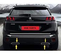 pour Peugeot 3008 SUV 2016+ Acier Inoxydable Chrome Cadre Déflecteur d'échappement 2 Pièces