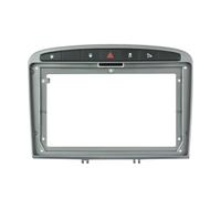 pour Peugeot 308 408 (2008-2013), Double Autoradio 2/1 DIN, sans Cadre DVD, Adaptateur De Fixation Audio(Frame-Silver)
