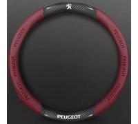 pour Peugeot 308 CC Coupe Cabrio 2009 2010 2011 2012-2015 Couvre Volant en PU Cuir,Protection de Volant de Voiture,Antidérapant Durable Confortable,Pièces détachées Voiture,Red