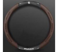 pour Peugeot 308 CC Coupe Cabrio 2009 2010 2011 2012-2015 Couvre Volant en PU Cuir,Protection de Volant de Voiture,Antidérapant Durable Confortable,Pièces détachées Voiture,Brown