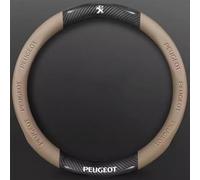pour Peugeot 407 Coupe 2005 2006 2007 2008 2009 2010-2011 Couvre Volant en PU Cuir,Protection de Volant de Voiture,Antidérapant Durable Confortable,Pièces détachées Voiture,Beige