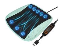 pour Peugeot e2008 Coussin Siège Ventilé, avec 8 Ventilateurs, 3 Vitesses Réglables de Évent, Coussin de Siège Voiture Rafraîchissant en Soie Glacée(Green)