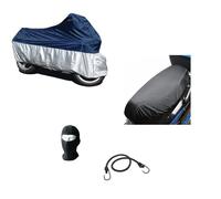 pour Peugeot KISBEE 50 4T Couverture IMPERMÉABLE AU Nylon 246X105X127CM + Housse DE SIÈGE Tous 145X105CM Taille L Couvercle Universel pour Motocyclette Scooter
